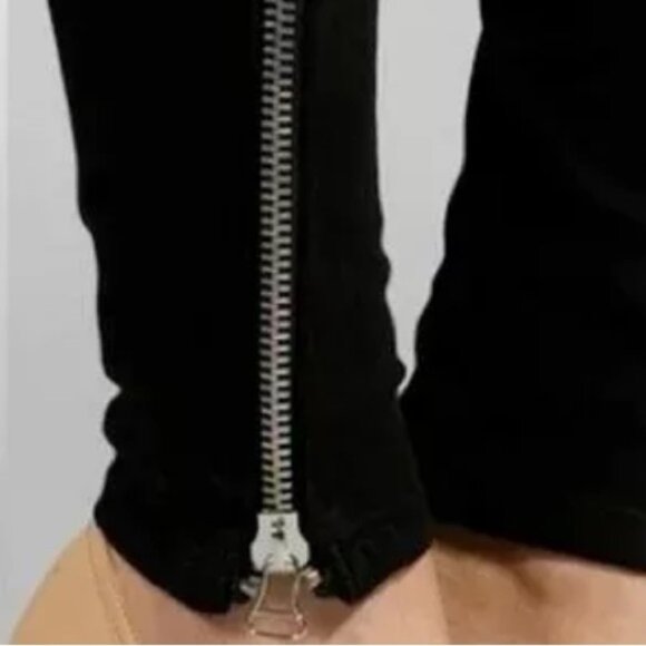 Joe's Ankle Zipper Jeans Jegging Black Cotton Stretch Skinny Pants Goth Witchy M - Picture 8 of 16